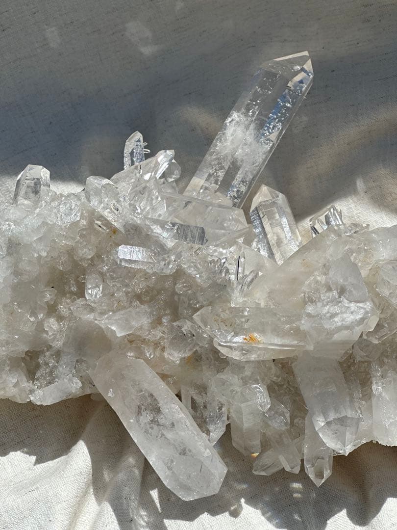 【ヒマラヤ水晶 インド マニハール産 ♡ 透明度高！ 水晶クラスター】