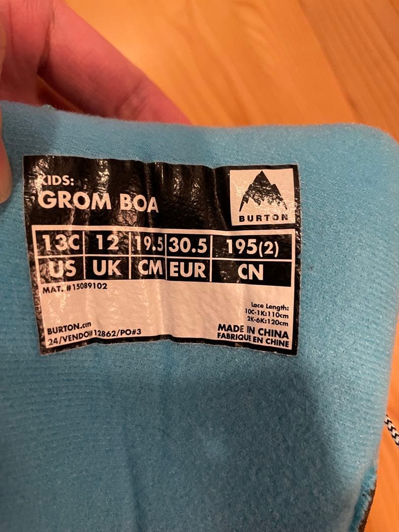 23-24Burton Grom BOA スノーボードブーツ サイズ19.5cm