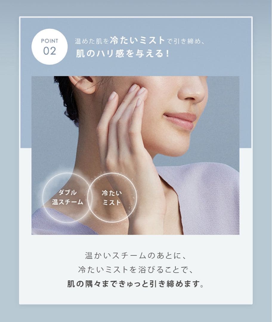 【新品、未使用】SALONIA ピュアブライトスチーマ　グレー