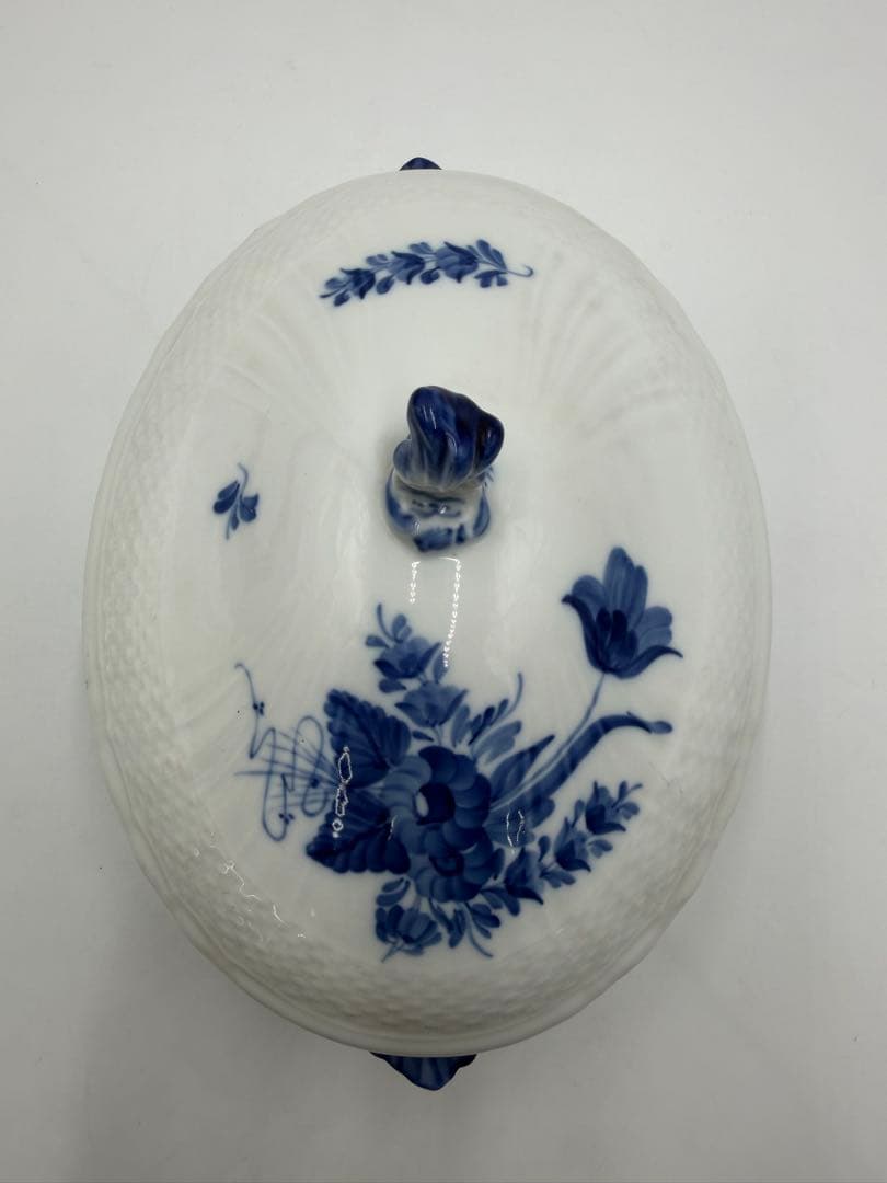 ロイヤルコペンハーゲン ボウル　ブルーフラワーカーブ 蓋つき　ベジタブルボウル