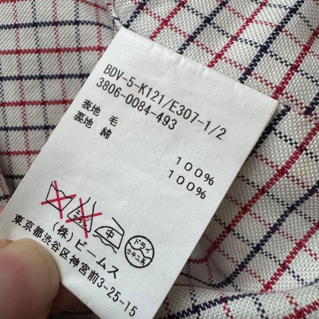 ビームスプラス　ハリスツイード　ベスト　ジレ　ヘリンボーン　ツイード　グレー