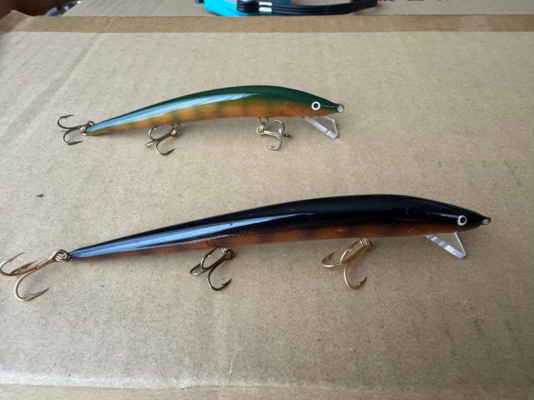 ナベミノー ルアー 約13cm約11cm ブラウン グリーンの1セット