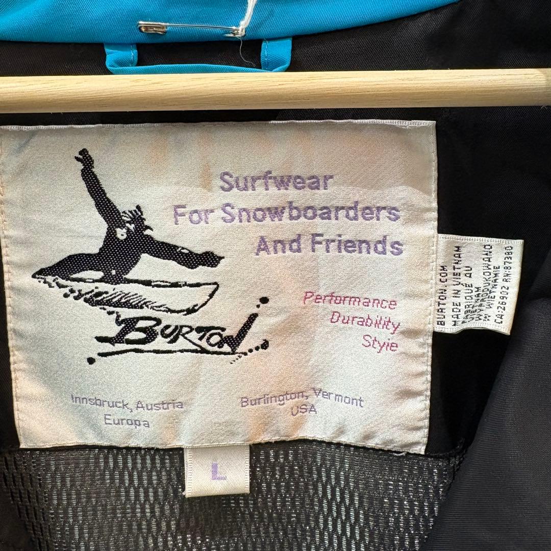 90s BURTON フロスナー アノラックジャケット 斜めジップ ボードウェア