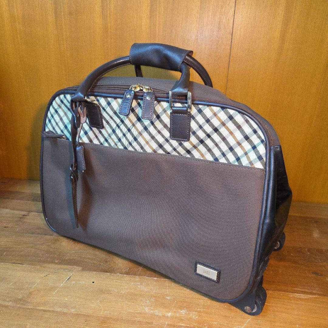 DAKS ダックス 3WAY キャリーバッグ ボストン ハウスチェック 茶