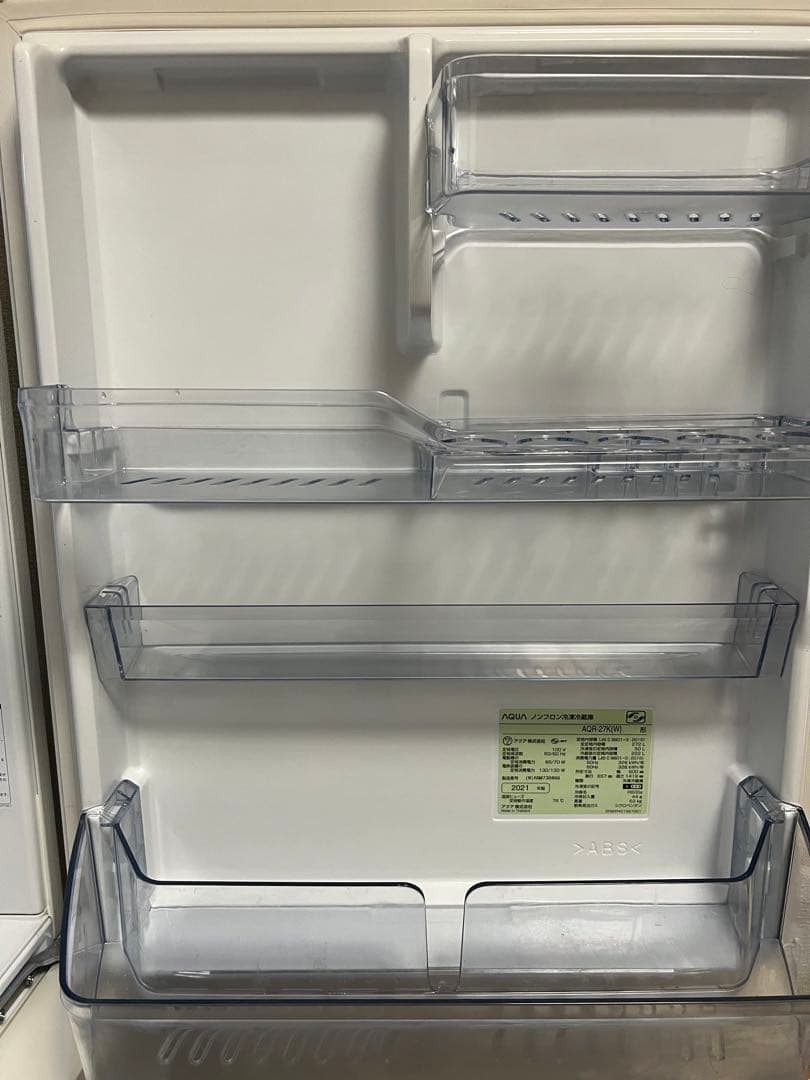 AQUA AQR-27K(W) 冷蔵庫 272L 2021年製