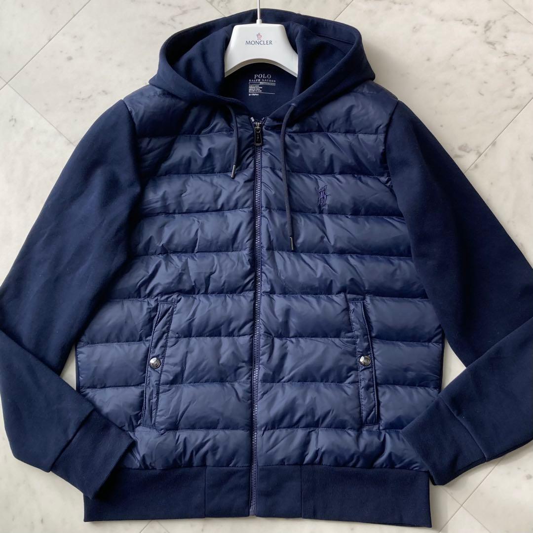 良品 POLO RALPH LAUREN ハイブリッド 切替 ダウンジャケット