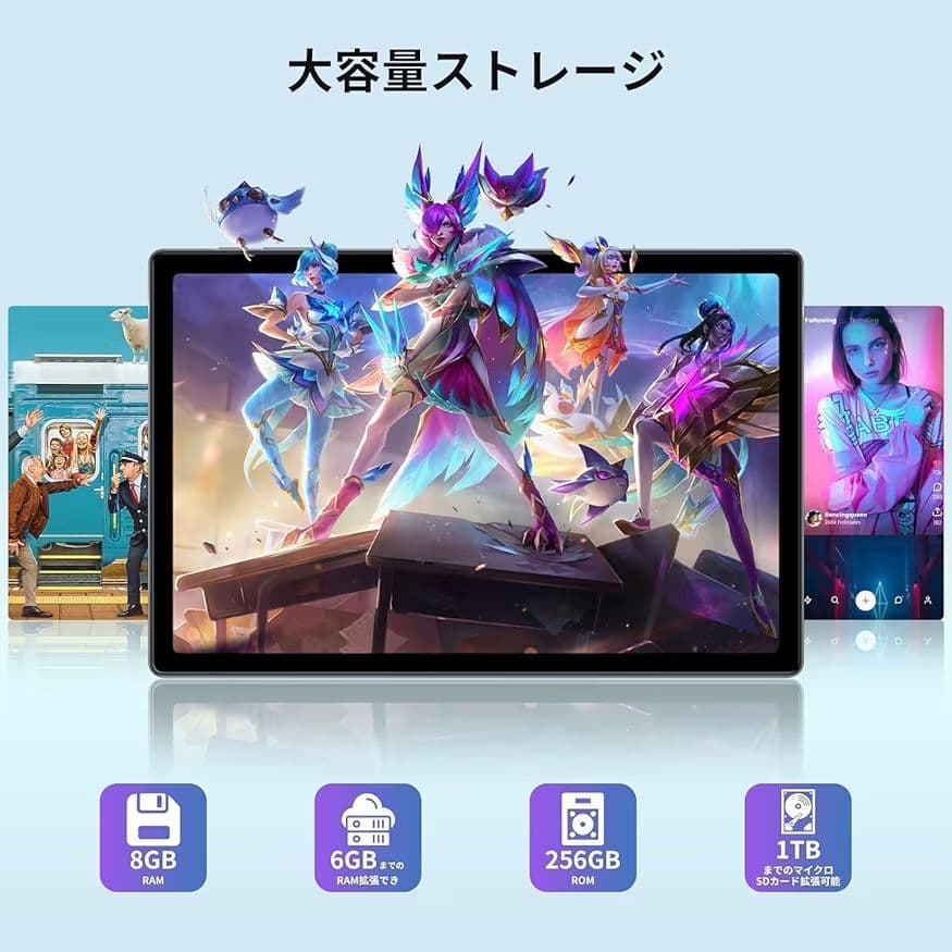 アンドロイド タブレット 10インチ 14GB+256GB+1TB拡張