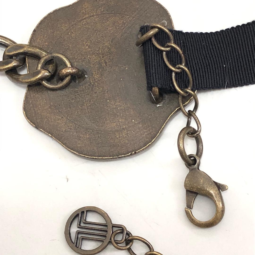 新品タグ＆値札付★3.6万 ランバンチェーンベルト ブラウン＆ブラック 個性的！