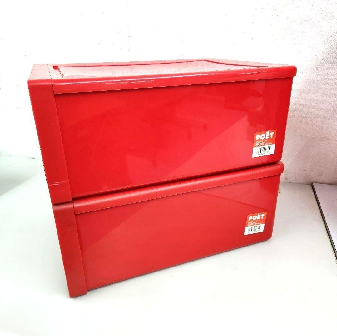 POËT 赤いウサギデザイン 衣類収納ケース 昭和ファンシー POET