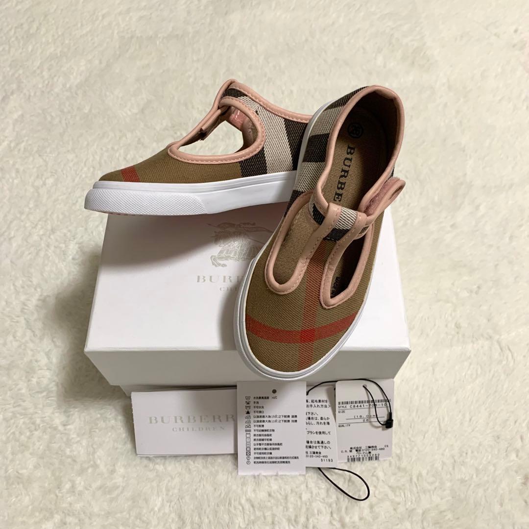 バーバリーチルドレン スニーカー ノバチェック 16cm タグ&箱付き未使用品