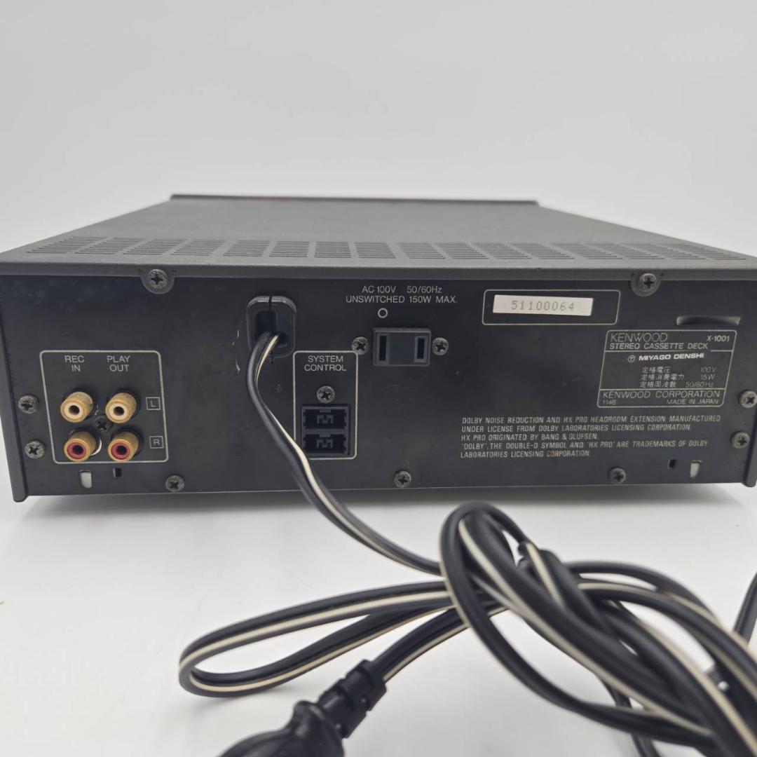 KENWOOD X-1001 ステレオ カセットデッキ 通電OK オーディオ
