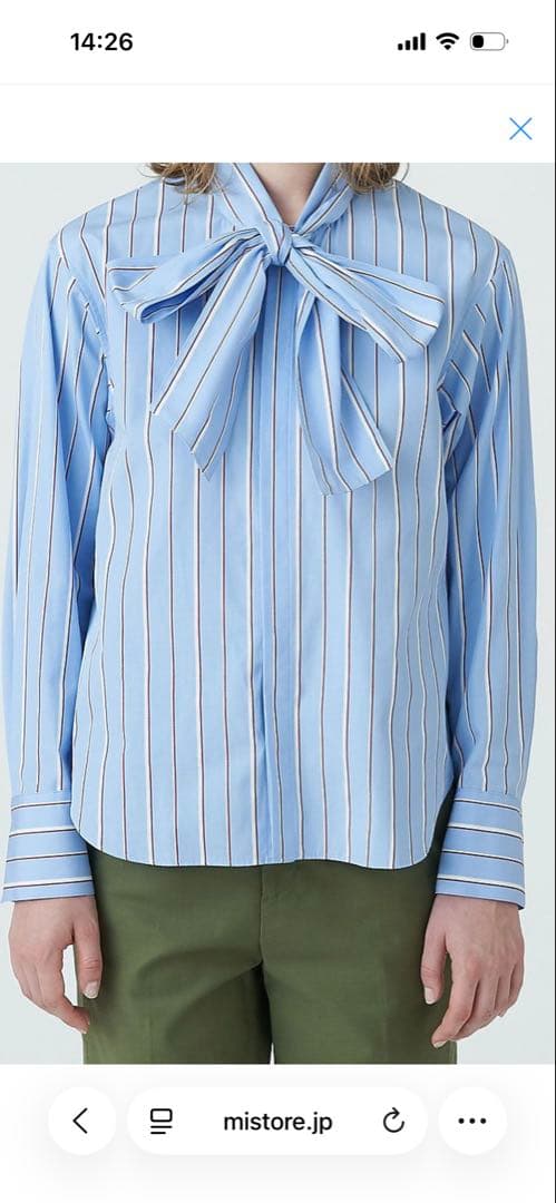 ファインブロードボウタイブラウス　トゥモローランド