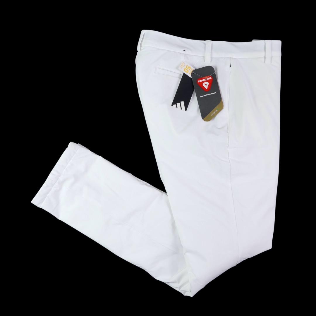 【79】秋冬 定価27,500円 アディダス ゴルフ 中綿 テーパードパンツ 白
