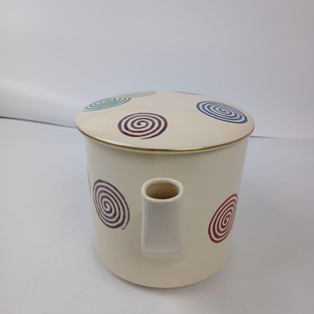 【美品】片口水次 茶道具 京焼 渦絵 山川巌 陶器製