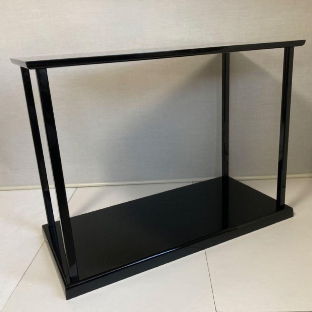 真台子 飾り棚 台 真塗 黒 木製 組立式 大型 和風 茶道具 レトロ
