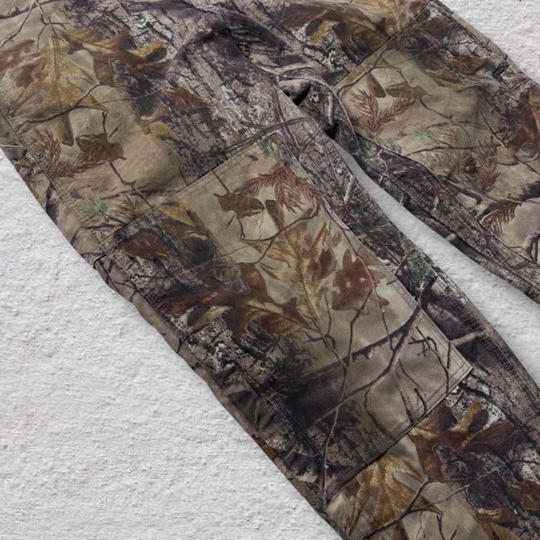 しんしんカーハートオーバーオールダブルニーリアルツリー90sダック地