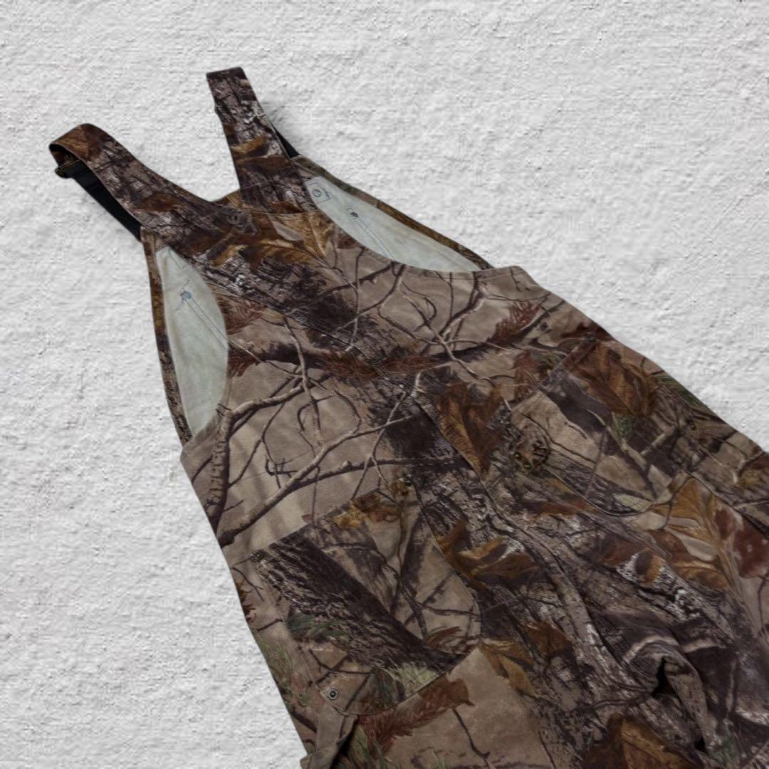 しんしんカーハートオーバーオールダブルニーリアルツリー90sダック地