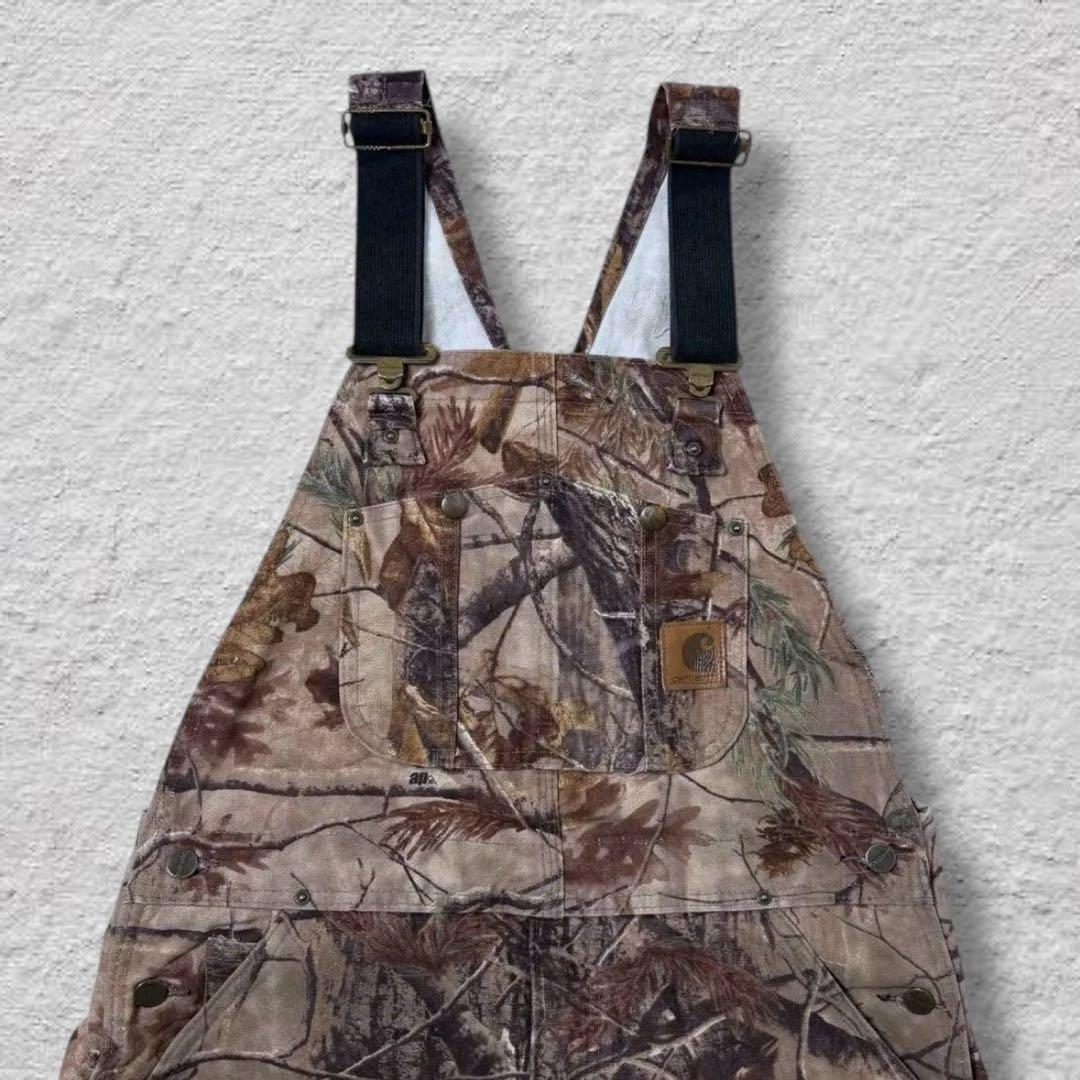 しんしんカーハートオーバーオールダブルニーリアルツリー90sダック地