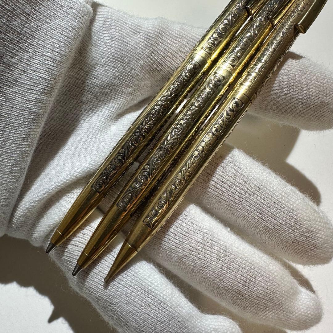 C*F様 シェーファー SHEAFFER 葡萄柄 金色ボールペン　シャーペン 3