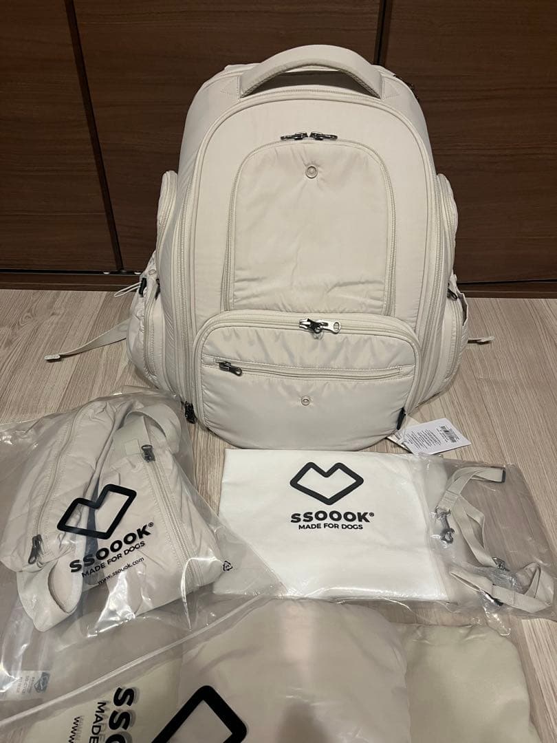 SSOOOK バックパック BEIGE M インナーブランケット付き タグあり