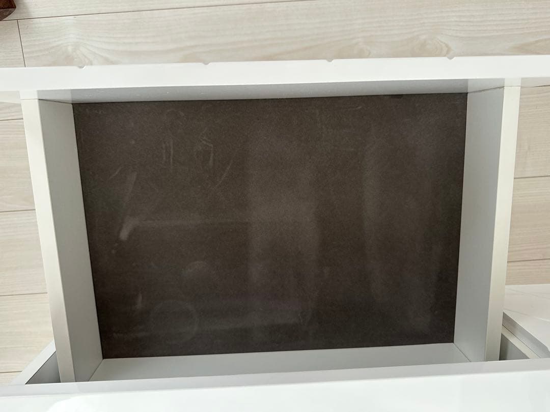 Francfranc　ソルティール リフティングテーブル ホワイト　昇降テーブル