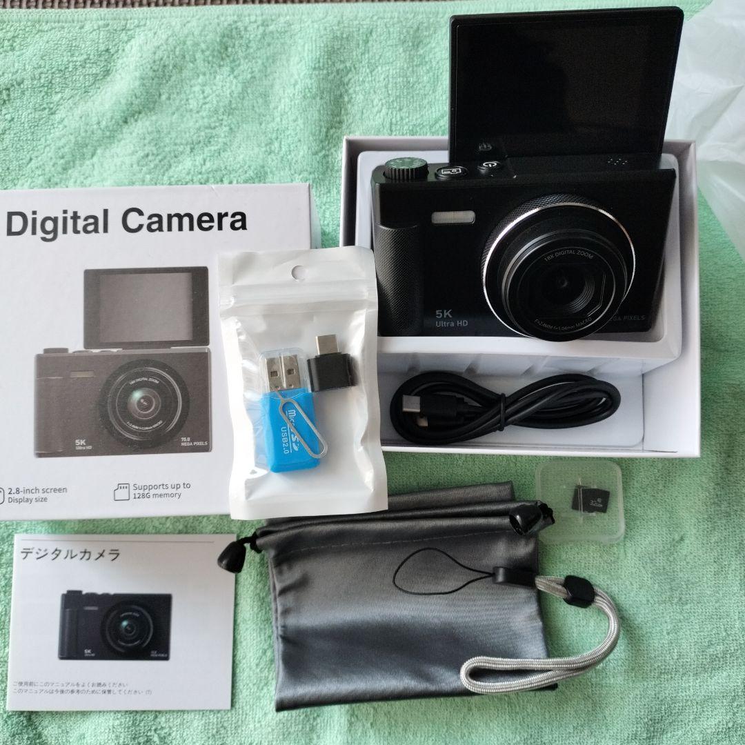 【新品】5Kデジタルカメラ 2.8インチ 撮影確認モニター反転可能