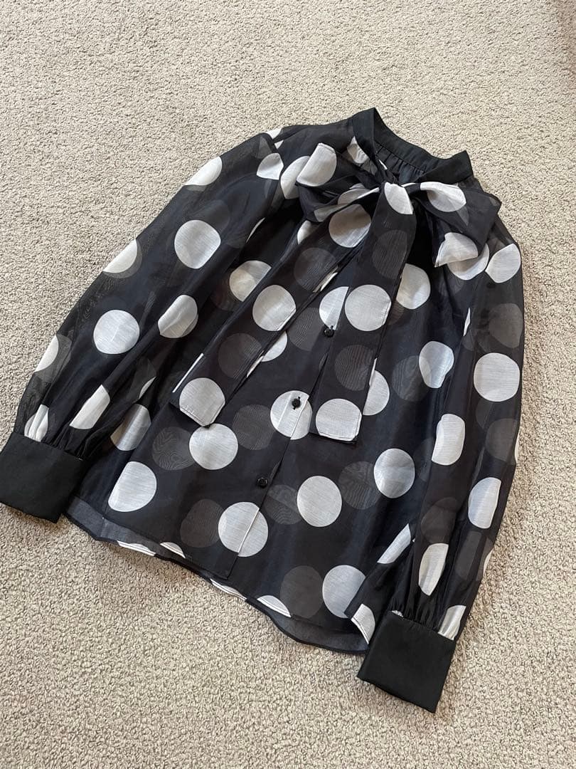 LOULOU Willoughby ルルウィルビー ビッグドット　ブラウス