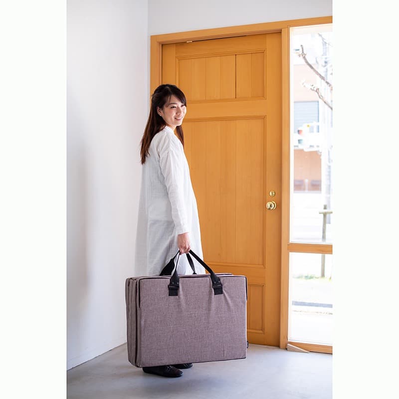 【美品】ベビーベッド farska コンパクトベッド フリー メランジブラウン