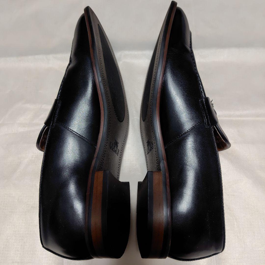 LUCIUS ルシウス　本革 タッセル ローファー 　ブラック　45