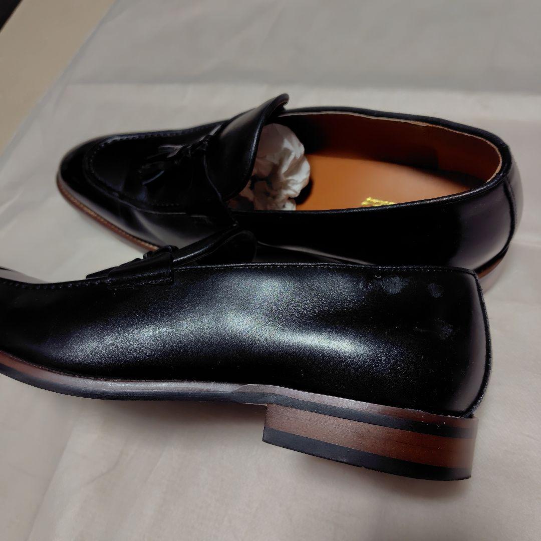 LUCIUS ルシウス　本革 タッセル ローファー 　ブラック　45