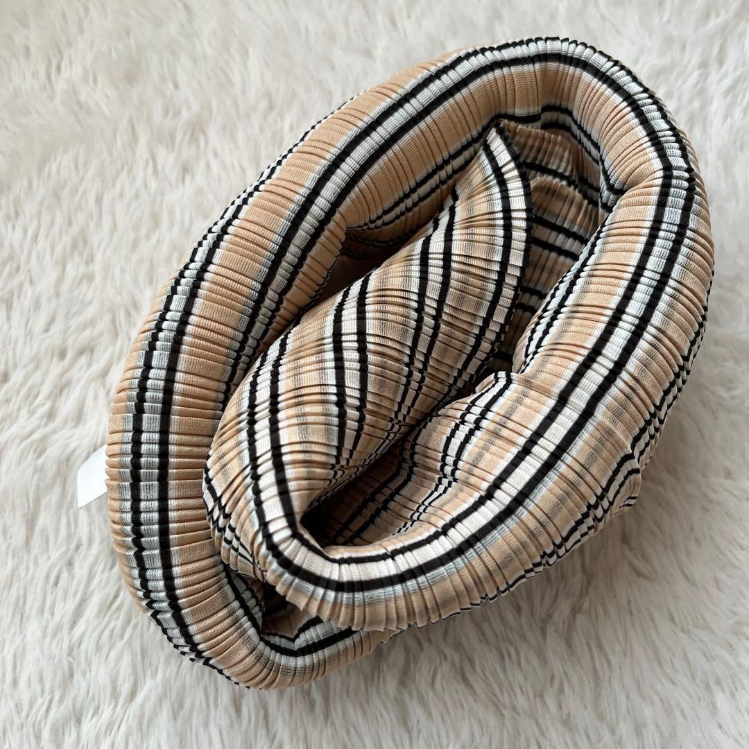 タグ付き【プリーツプリーズ】ネックウォーマー　ヘアバンド　チェック