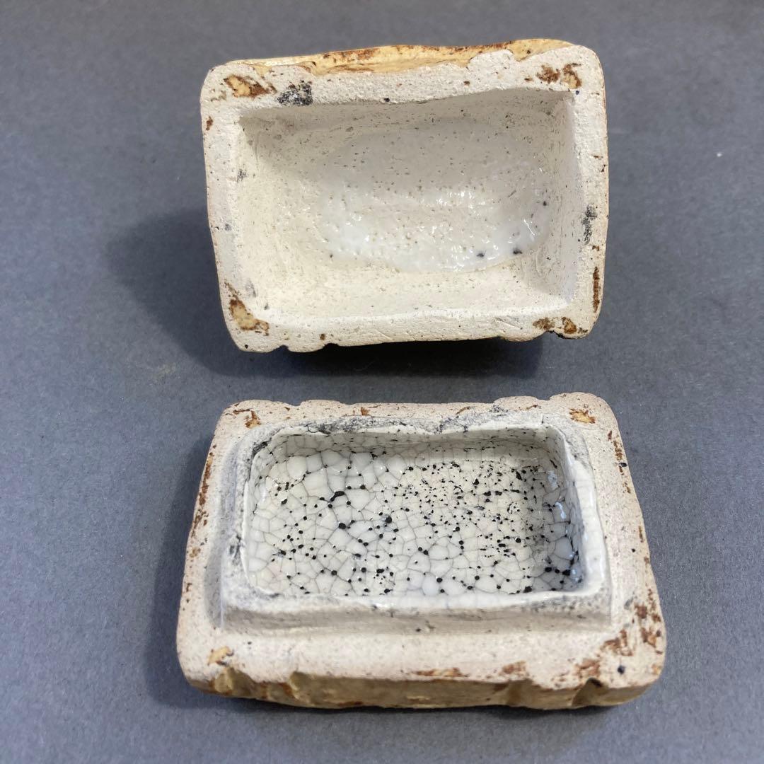 茶道具　香合￼虎渓三笑(中国六朝時代の古事) ￼水野家康　造￼共箱　S85KG