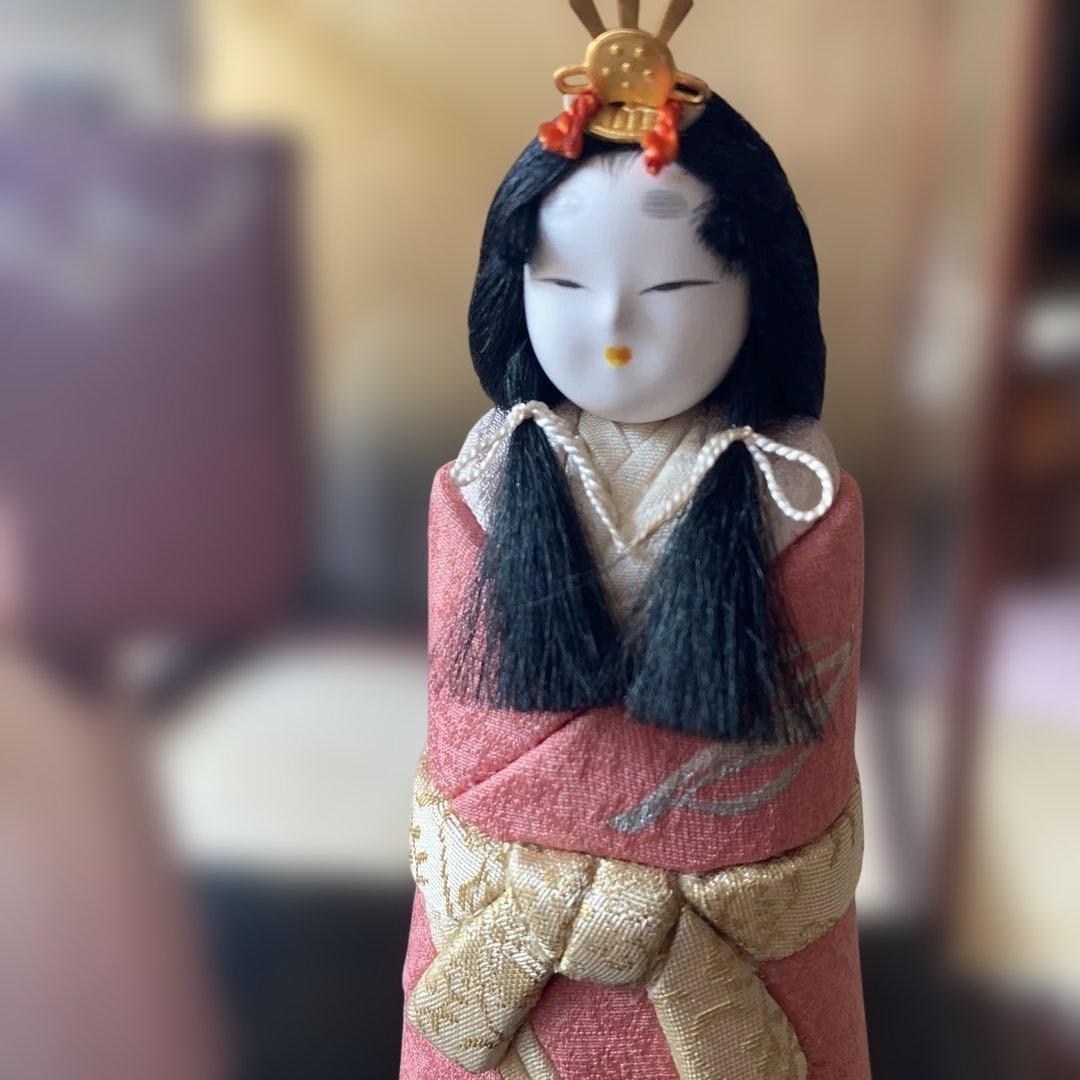 立ち雛　江戸木目込み　ケース付き