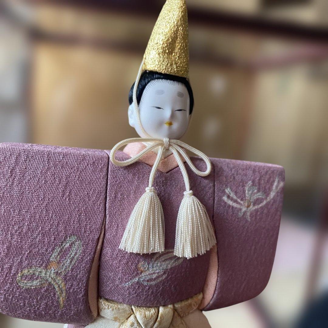 立ち雛　江戸木目込み　ケース付き