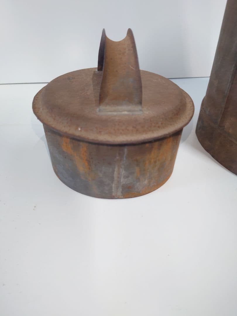 ビンテージミルク缶 金属製 ブラウン