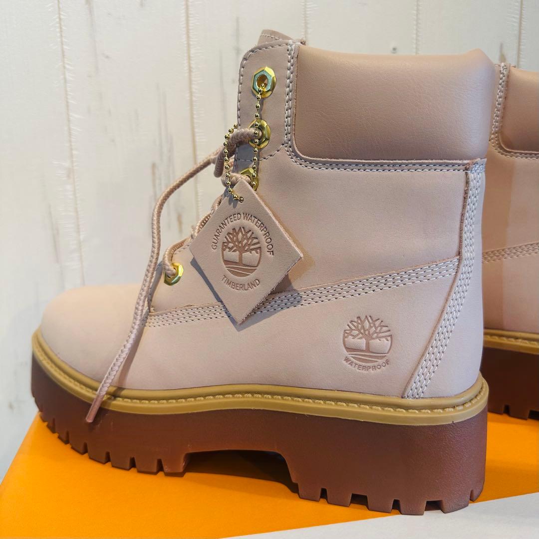 Timberland 6インチブーツ RUGBY TANピンクベージュ
