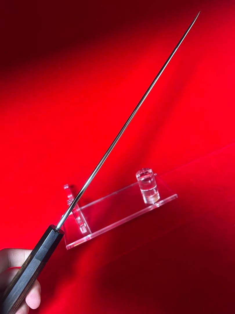 包丁　柳刃　尺　鏡面仕上げ＋裏磨き　切味抜群　箱付　未使用品