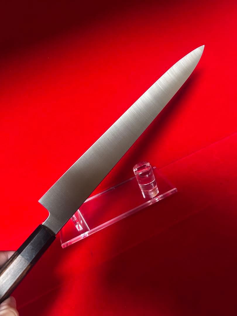 包丁　柳刃　尺　鏡面仕上げ＋裏磨き　切味抜群　箱付　未使用品