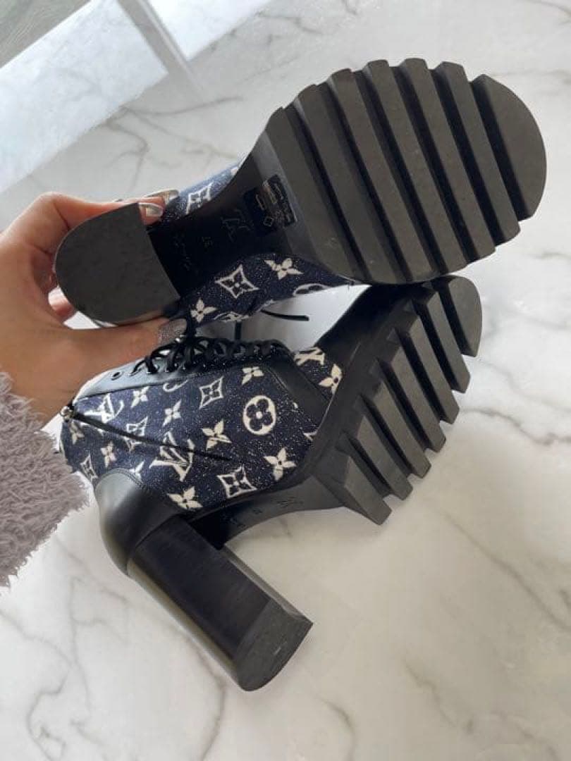 LOUIS VUITTON モノグラム ブーツ デニム