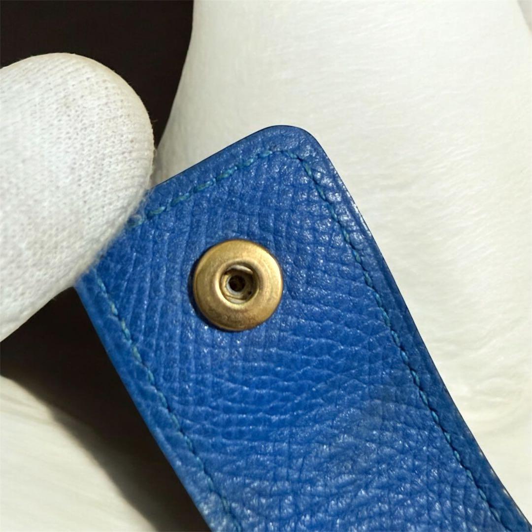 【良品】HERMES エルメス 小物入れ セリエ ヴォーエプソン ブルー