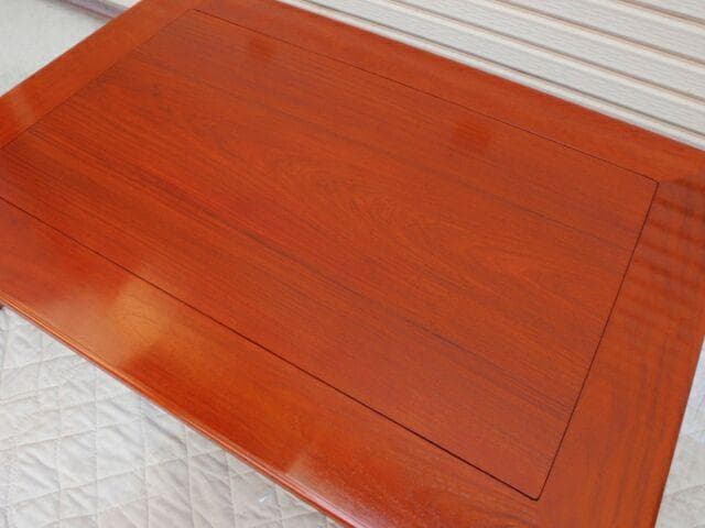 新品♪4尺(120巾) 花梨無垢 一重ヌキ入り 高級座卓 座敷机 唐木ちゃぶ台