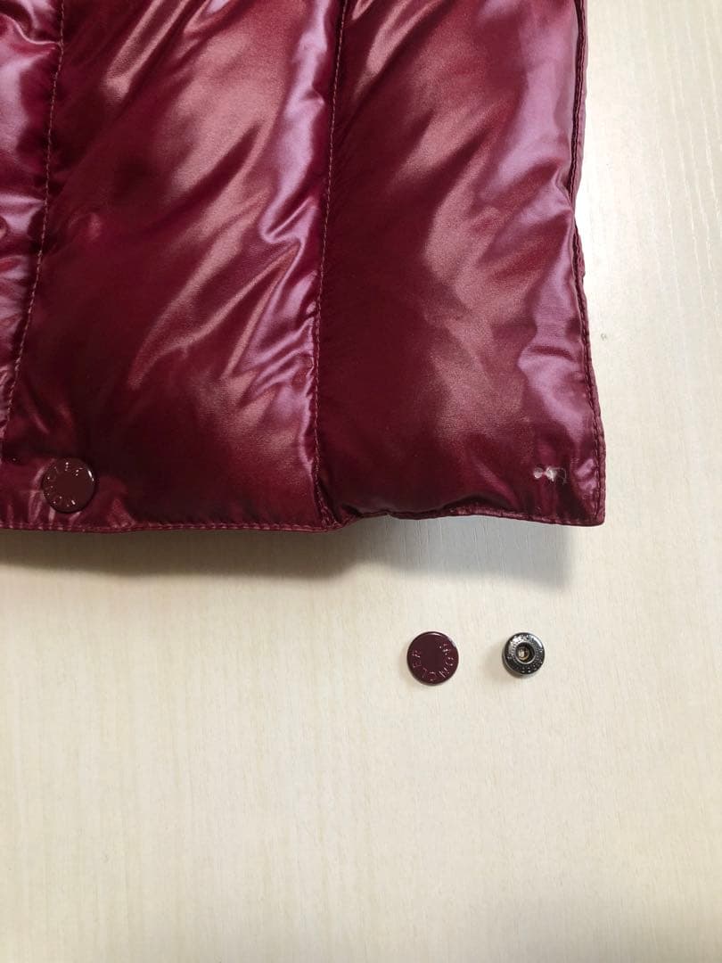 ※訳あり【MONCLER】モンクレール ダウンベスト 希少色　ボルドー　4