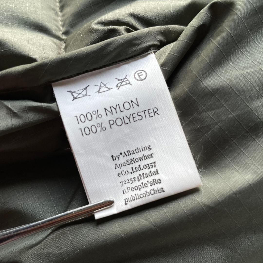 ジャケット・アウター 00s A BATHING APE puffer jacket khaki