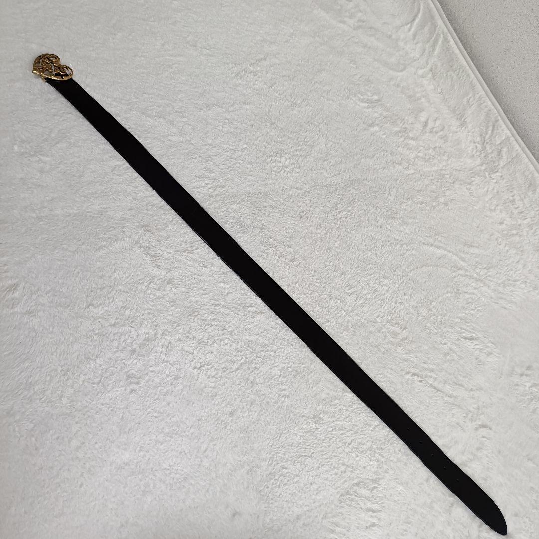 D＆G ドルガバ　ベルト　ハート　ゴールド　ブラック　黒　金