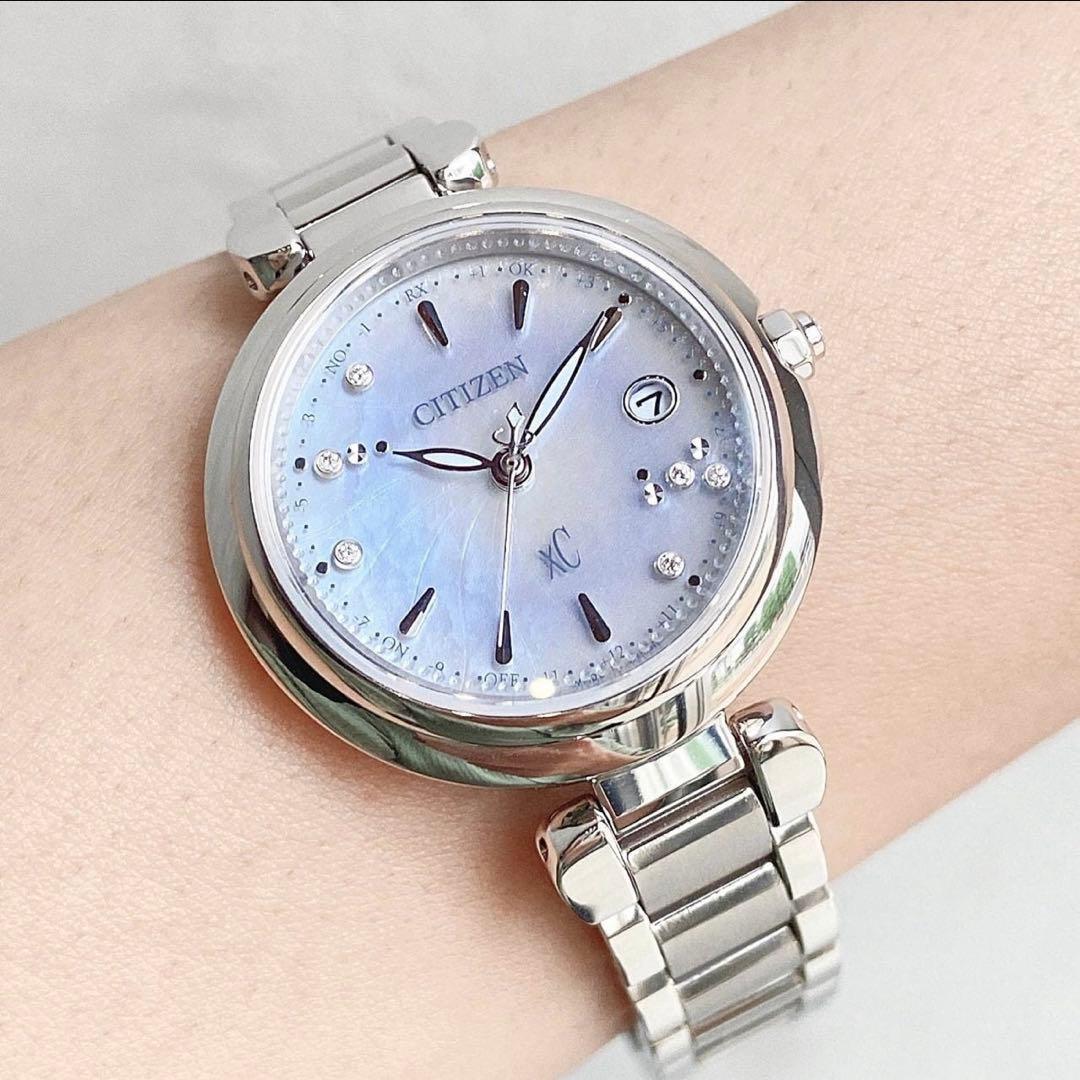 希少✨美品✨1600本限定モデル シチズン クロスシー　ダイヤモンド 白蝶貝