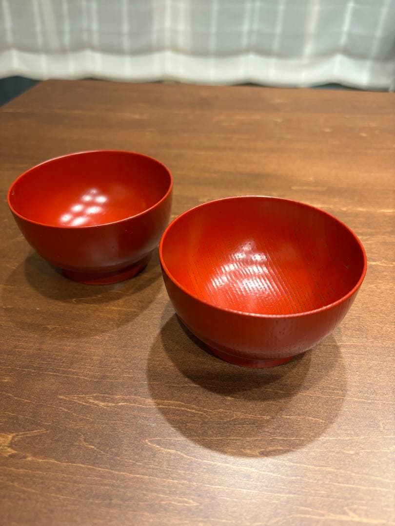 漆　お椀　赤　2つセット