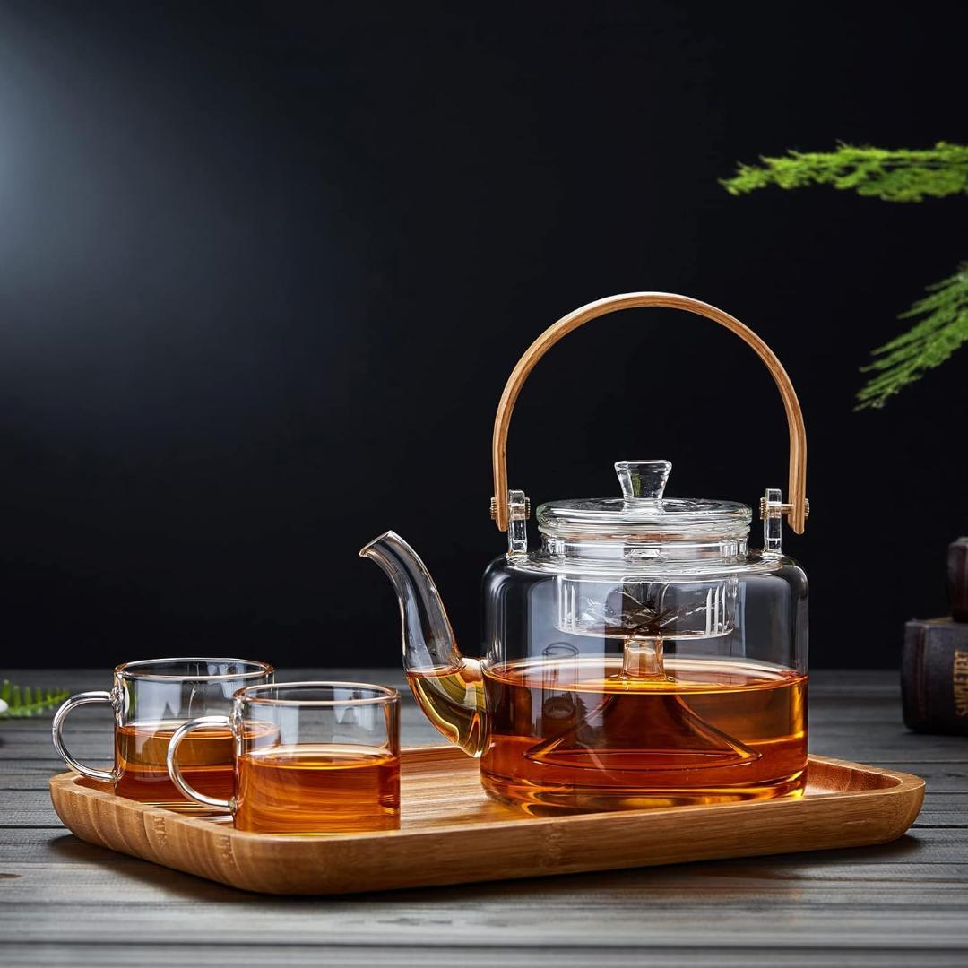 ポカロティー ティーポット 耐熱ガラス やかん 大容量 1000ml