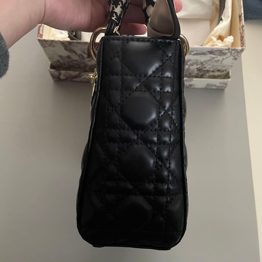 Lady Dior スモール 黒　ミッツァ2枚　チャーム3個付き