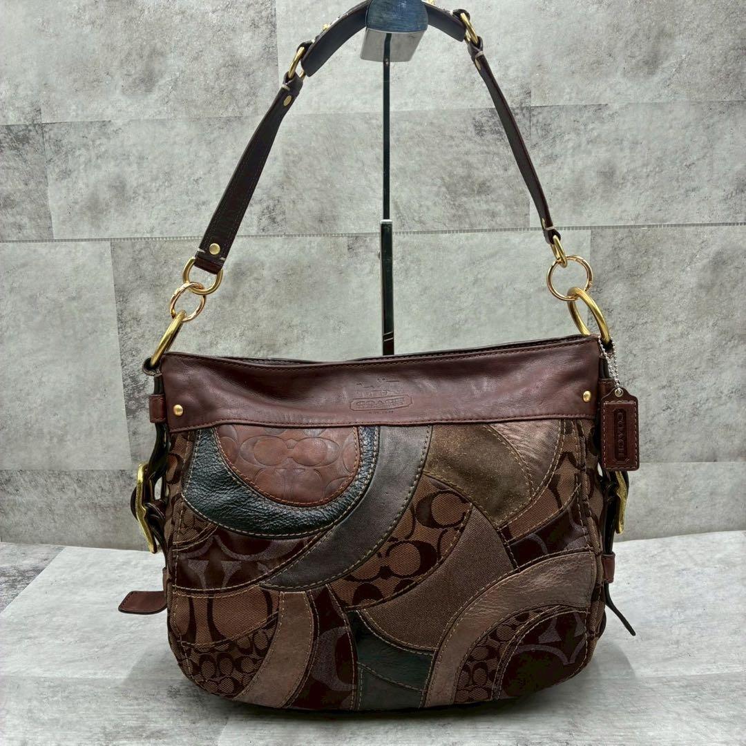 極美品 コーチ archive パッチワーク ワンショルダー ショルダーバッグ