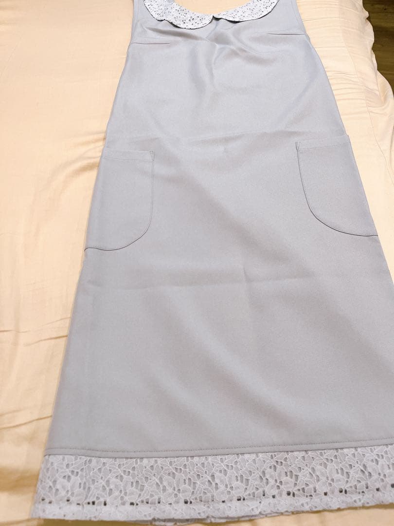 エプロン　アームボーテ　未使用　スノウブルーパウダーブルーレースリセ
